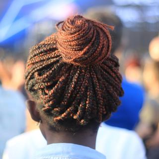 woman's braided hair