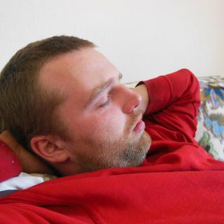man resting