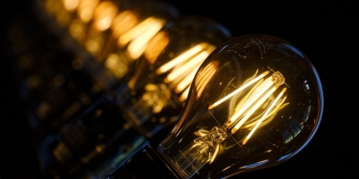 A row of lightbulbs