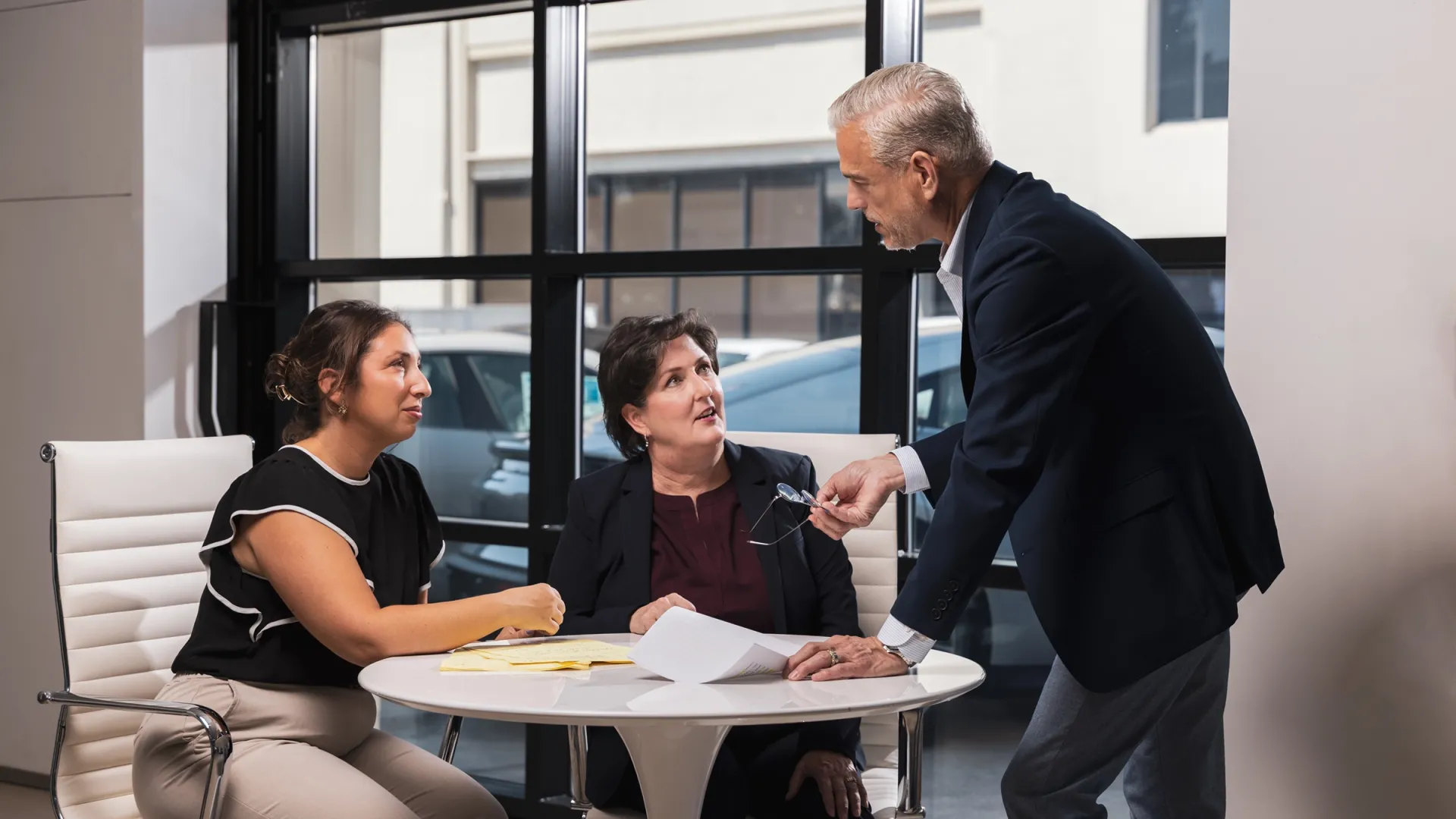A successful, trial winning, complex litigation attorney explains his strategy for the case to a dealership owner